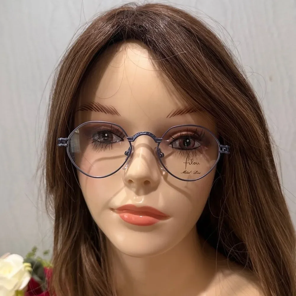 Filou Metal Line Eyeglasses Style Number 7002 Lavender Retro Steampunk New